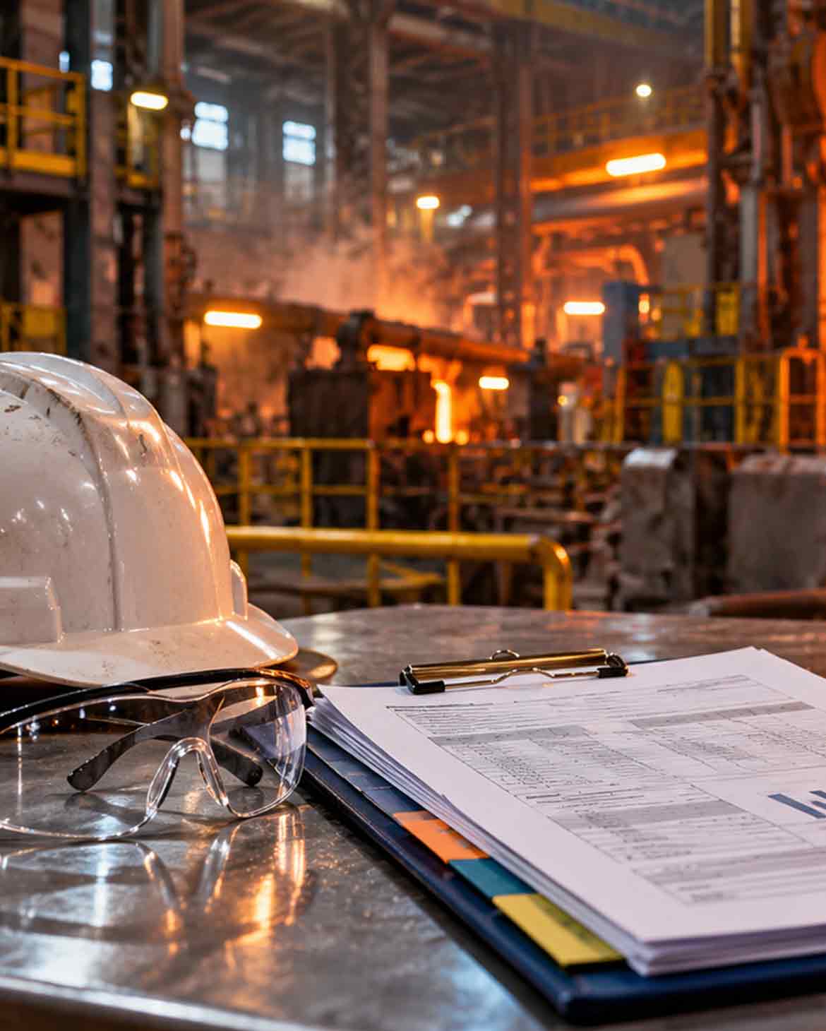 documentação de ltcat e ppp em ambiente industrial com epis e registros de segurança do trabalho